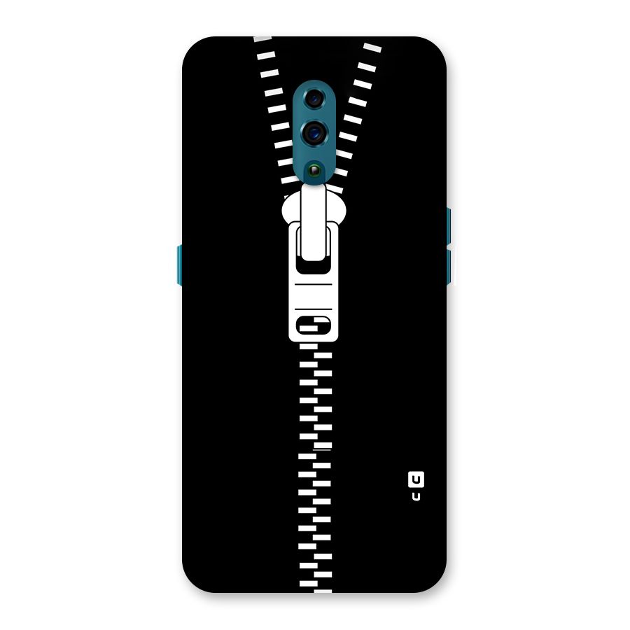 Black Zipper Back Case for Oppo Reno
