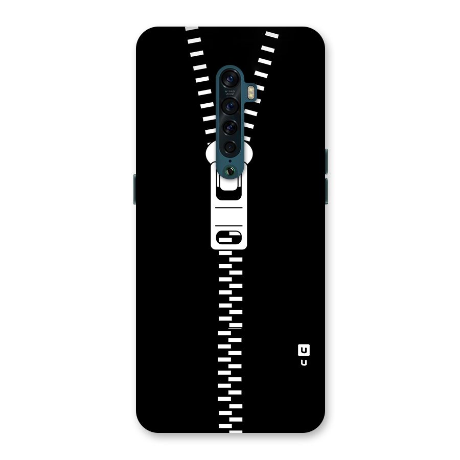 Black Zipper Back Case for Oppo Reno2