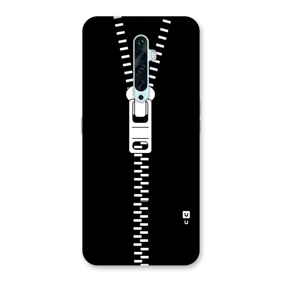 Black Zipper Back Case for Oppo Reno2 F