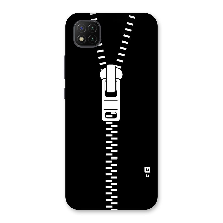 Black Zipper Back Case for Poco C3