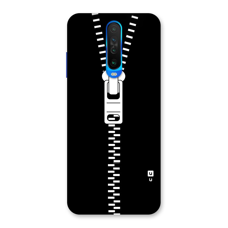 Black Zipper Back Case for Poco X2