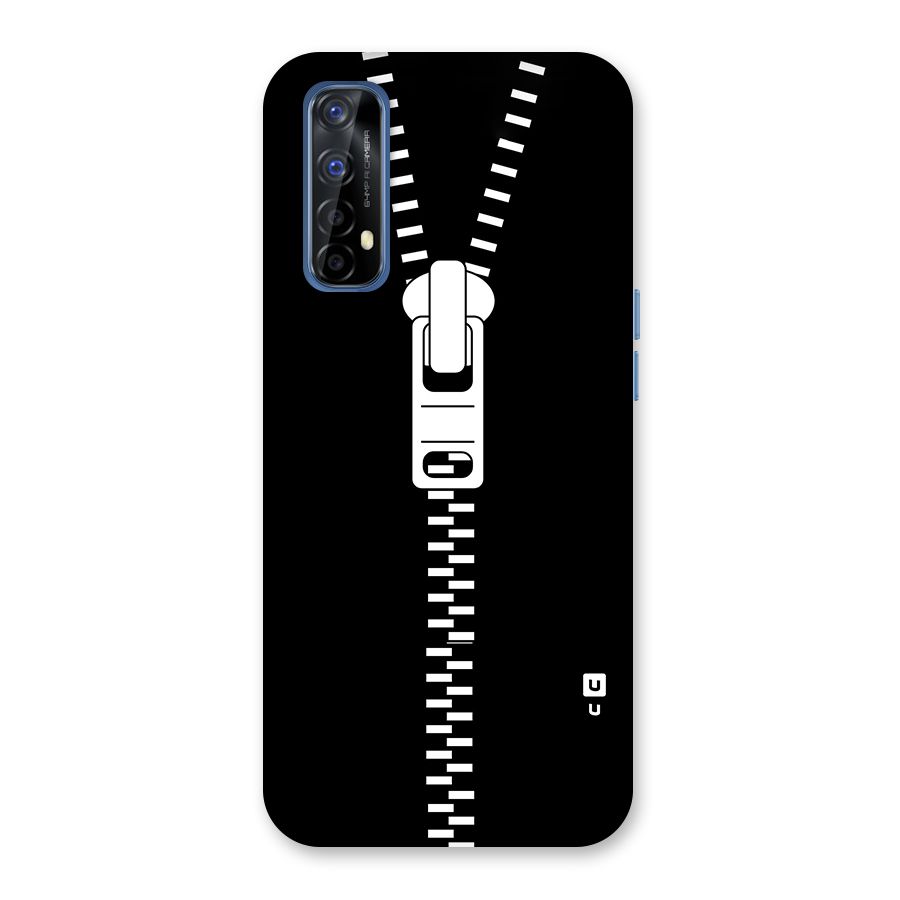 Black Zipper Back Case for Realme 7