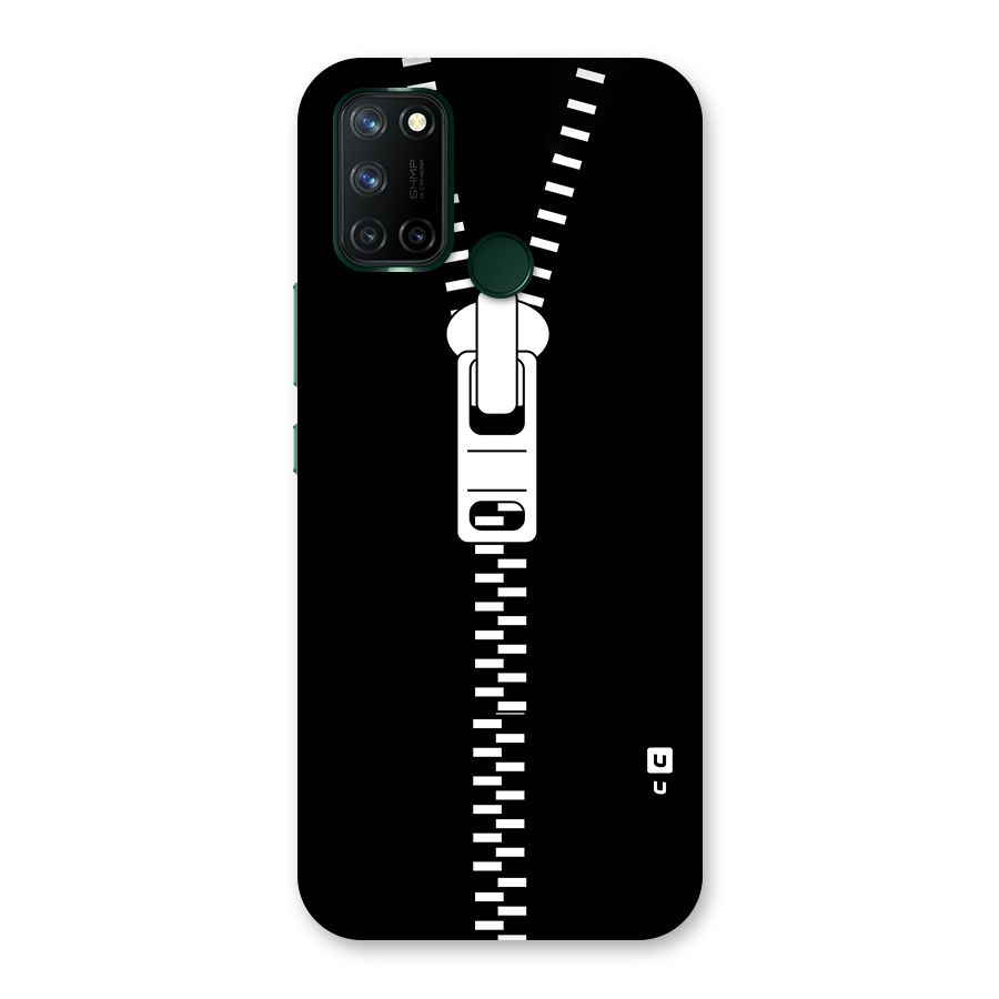 Black Zipper Back Case for Realme 7i