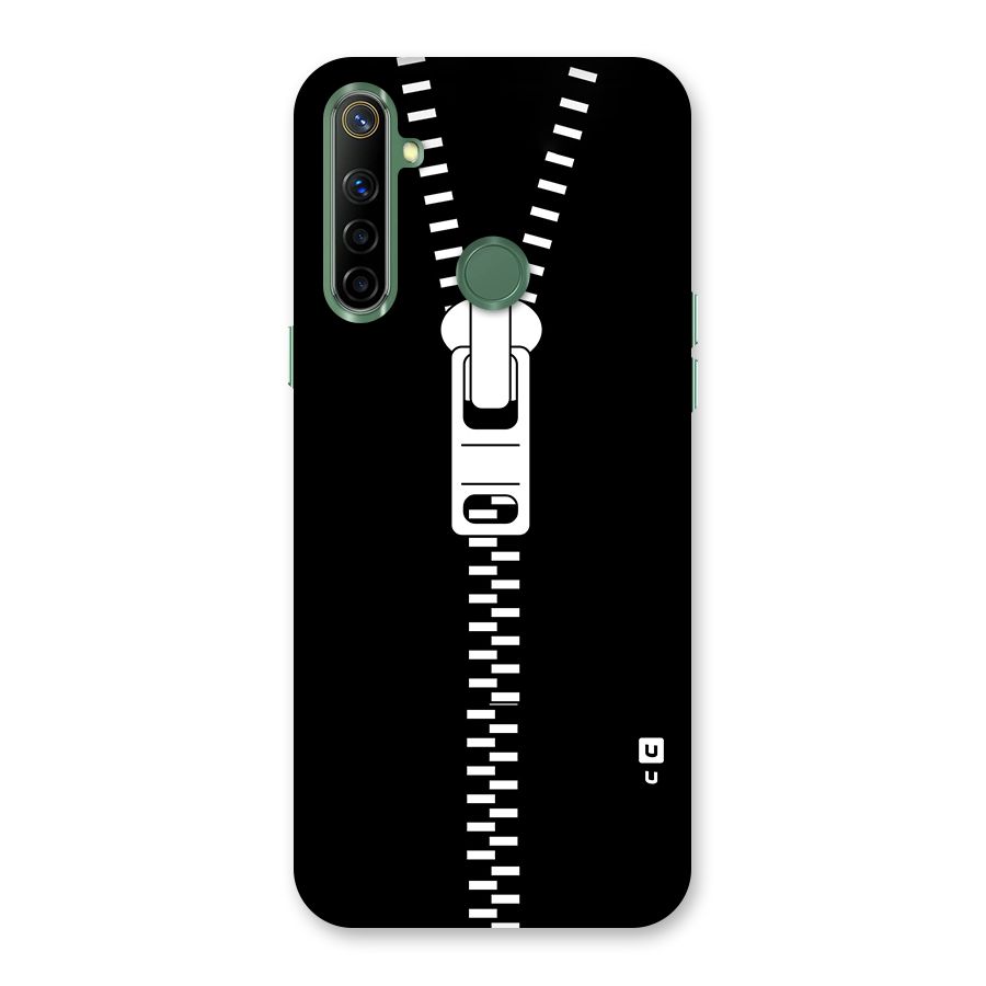Black Zipper Back Case for Realme Narzo 10