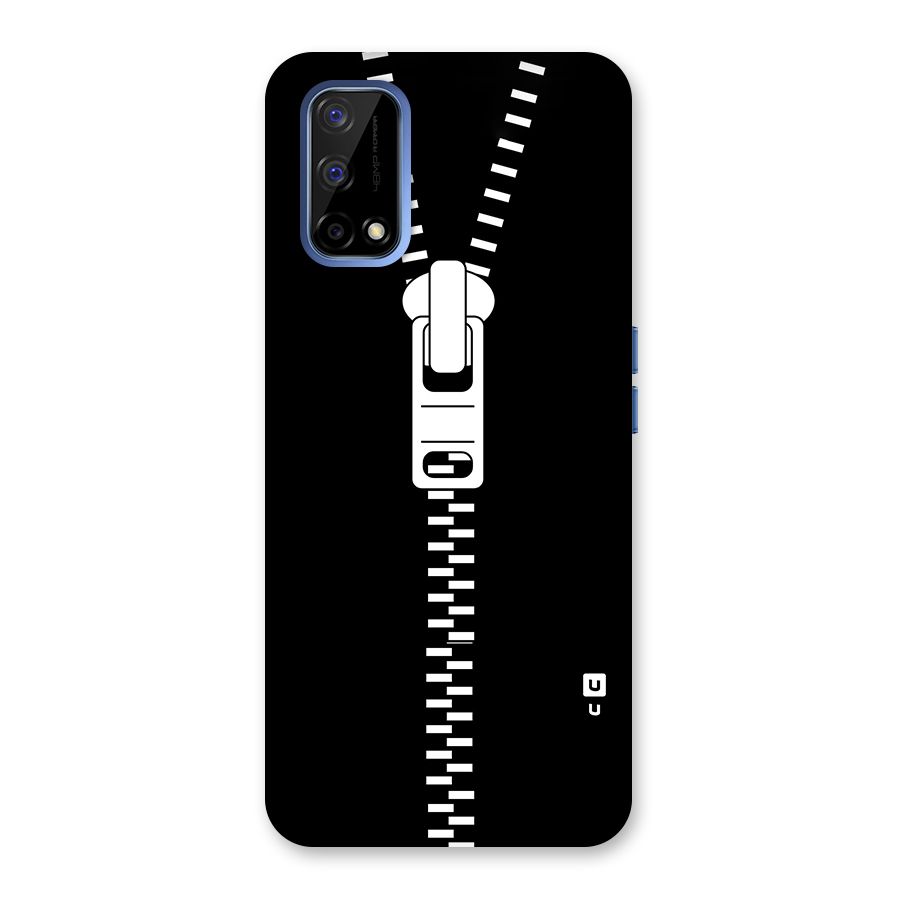 Black Zipper Back Case for Realme Narzo 30 Pro