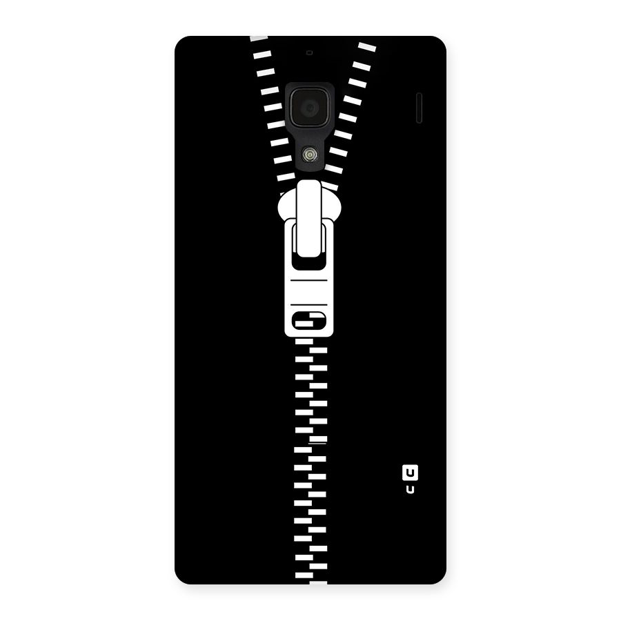 Black Zipper Back Case for Redmi 1S