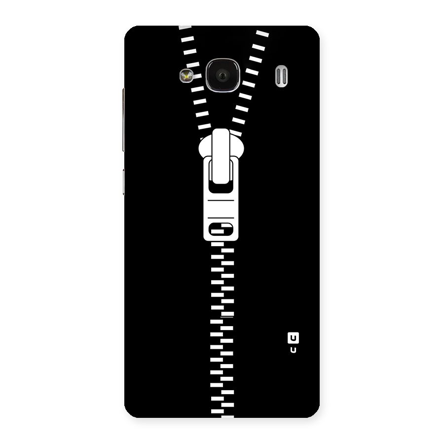 Black Zipper Back Case for Redmi 2