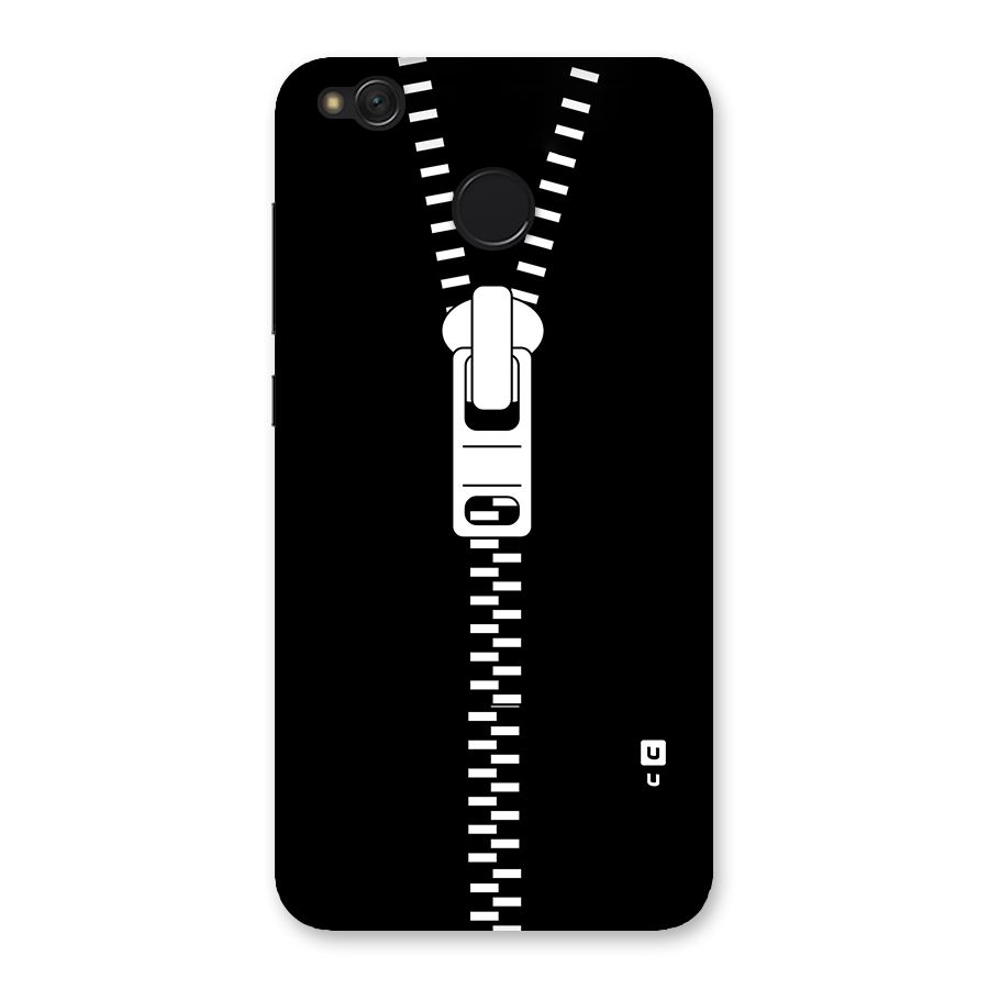Black Zipper Back Case for Redmi 4