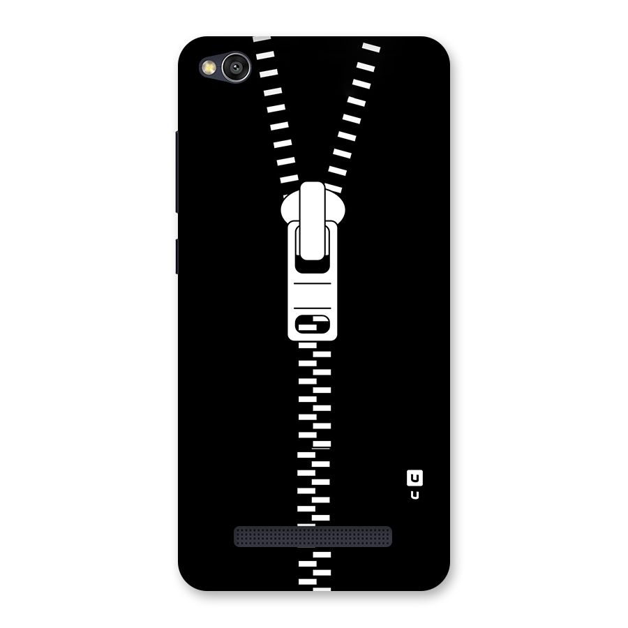 Black Zipper Back Case for Redmi 4A