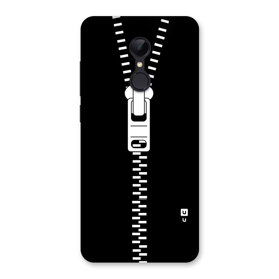 Black Zipper Back Case for Redmi 5