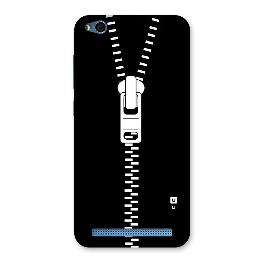 Black Zipper Back Case for Redmi 5A