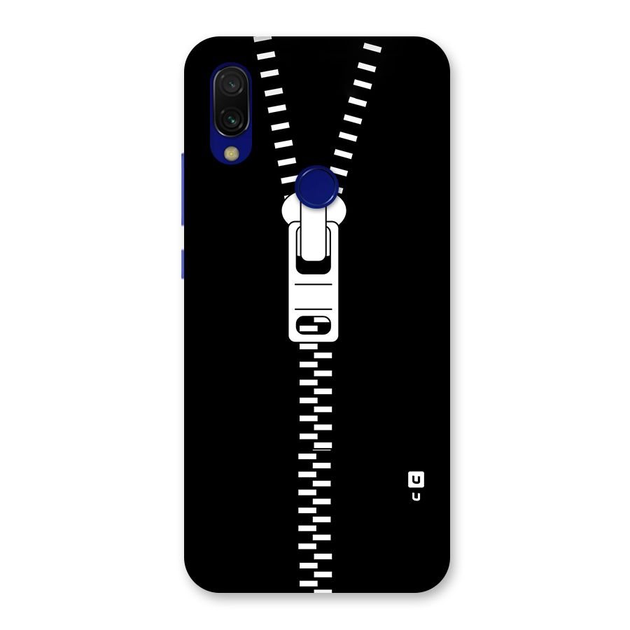 Black Zipper Back Case for Redmi 7