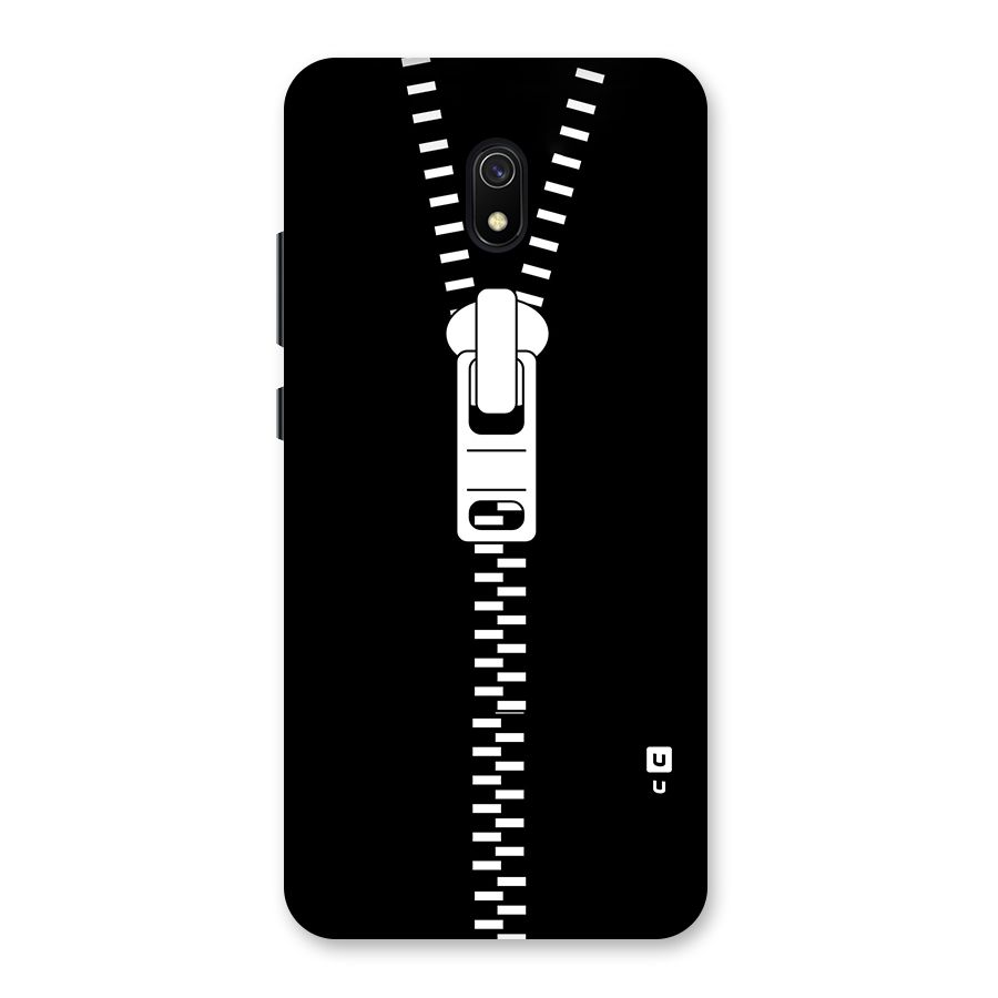 Black Zipper Back Case for Redmi 8A