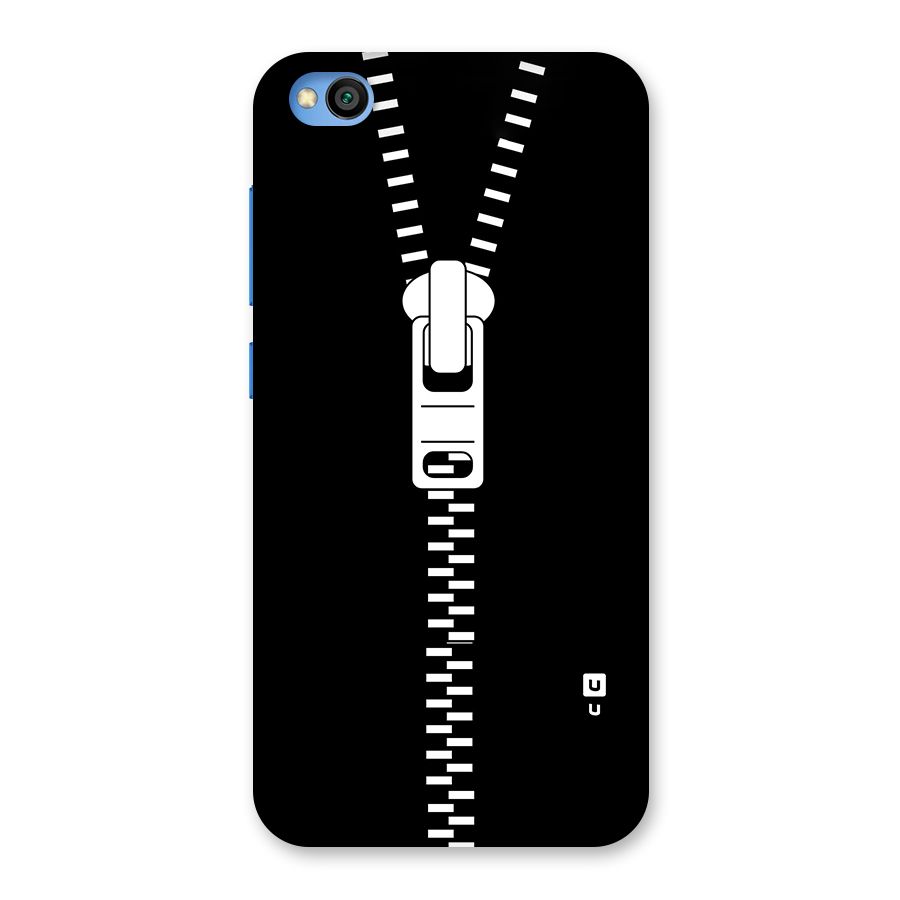 Black Zipper Back Case for Redmi Go