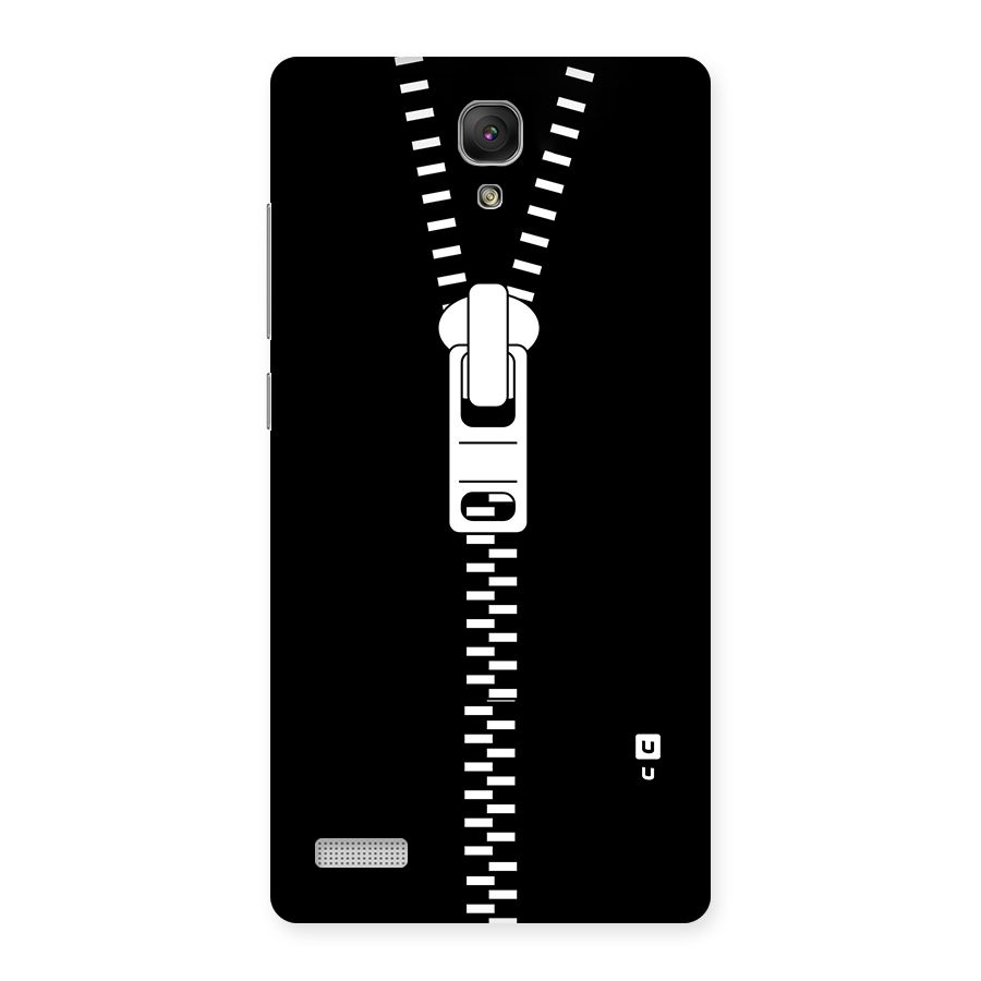 Black Zipper Back Case for Redmi Note