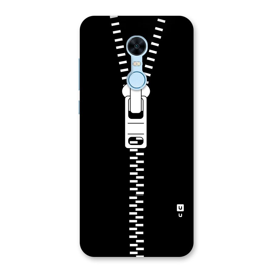 Black Zipper Back Case for Redmi Note 5