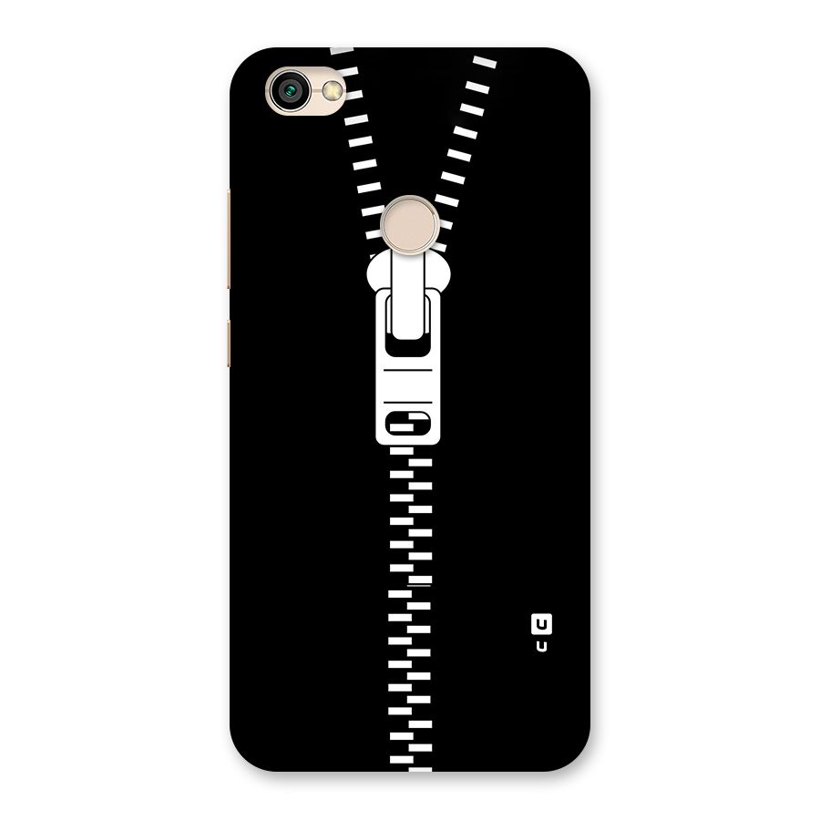 Black Zipper Back Case for Redmi Y1 2017