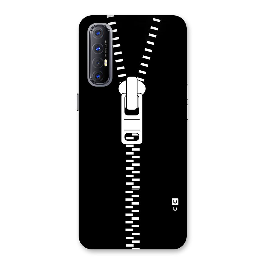 Black Zipper Back Case for Reno3 Pro