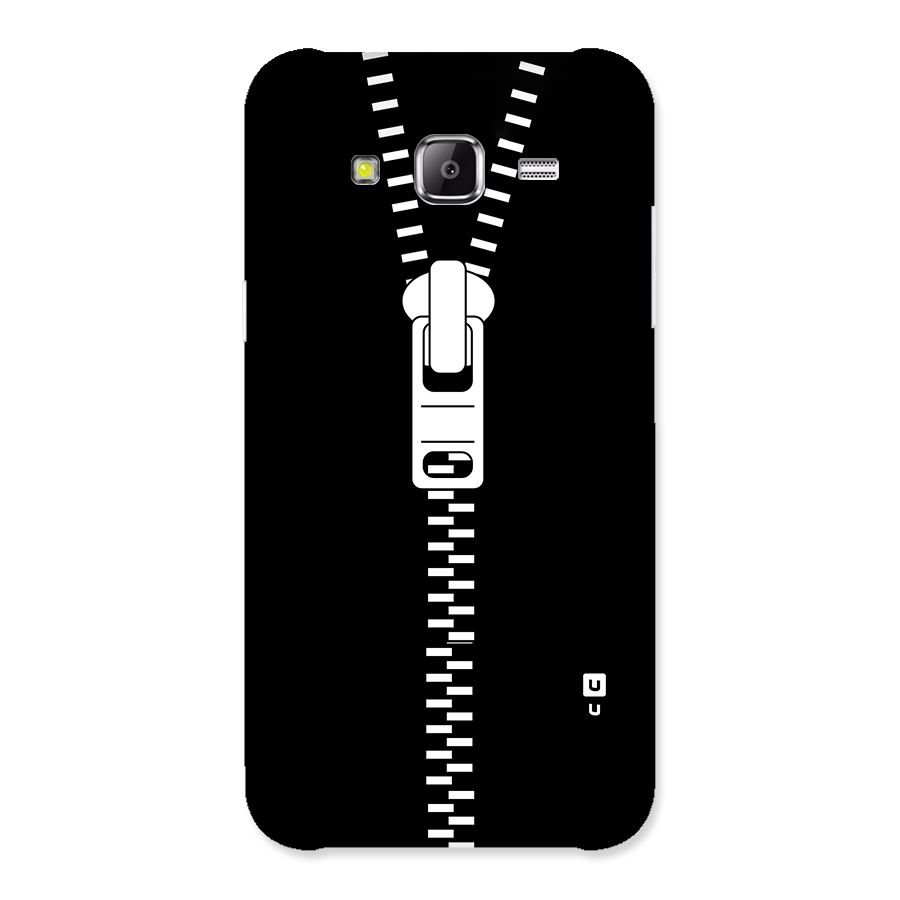 Black Zipper Back Case for Samsung Galaxy J2 Prime