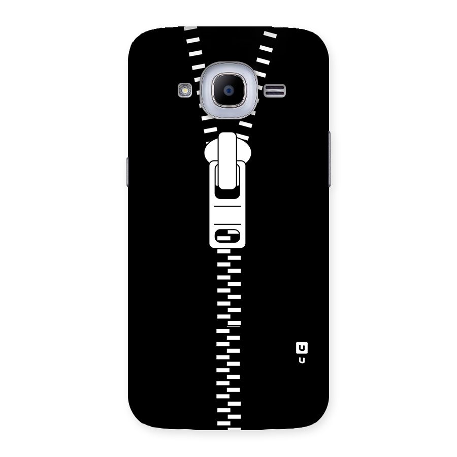 Black Zipper Back Case for Samsung Galaxy J2 Pro