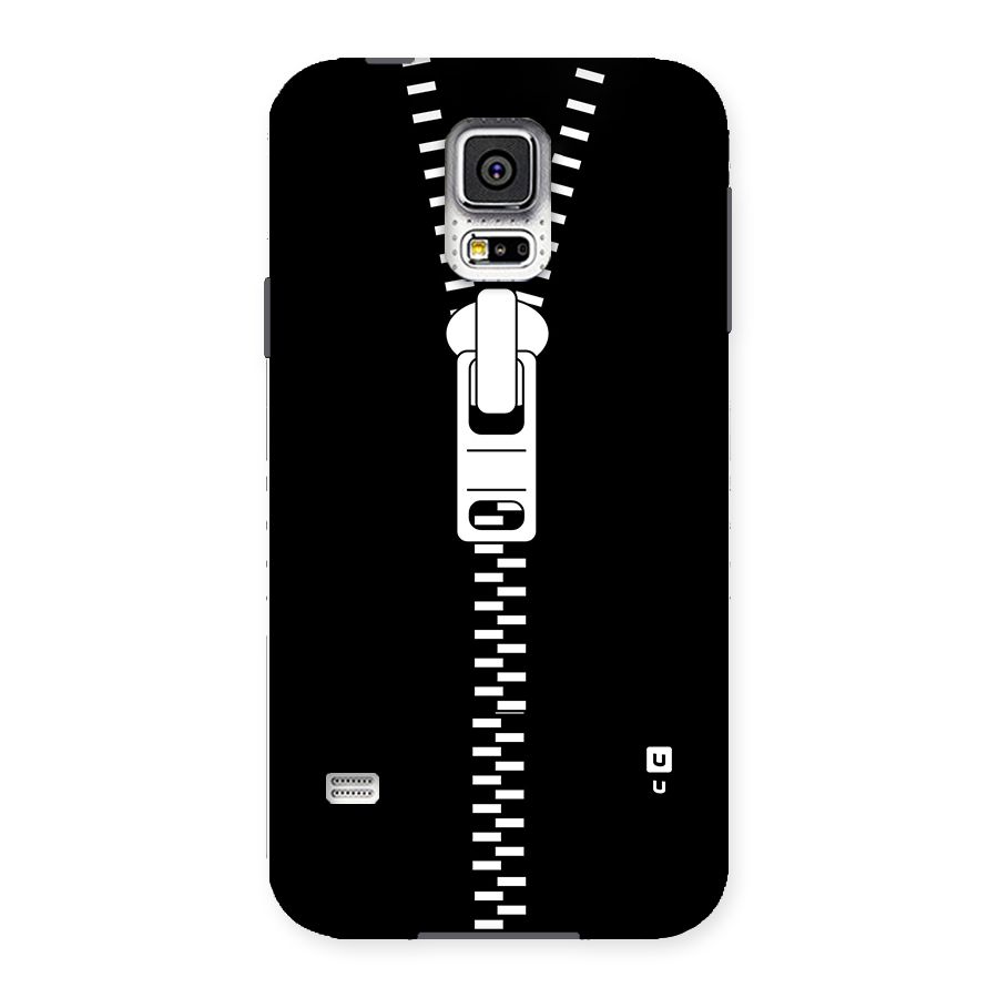 Black Zipper Back Case for Samsung Galaxy S5