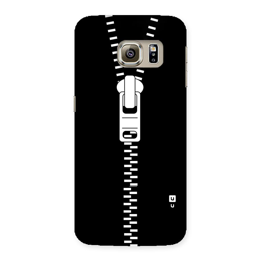 Black Zipper Back Case for Samsung Galaxy S6 Edge