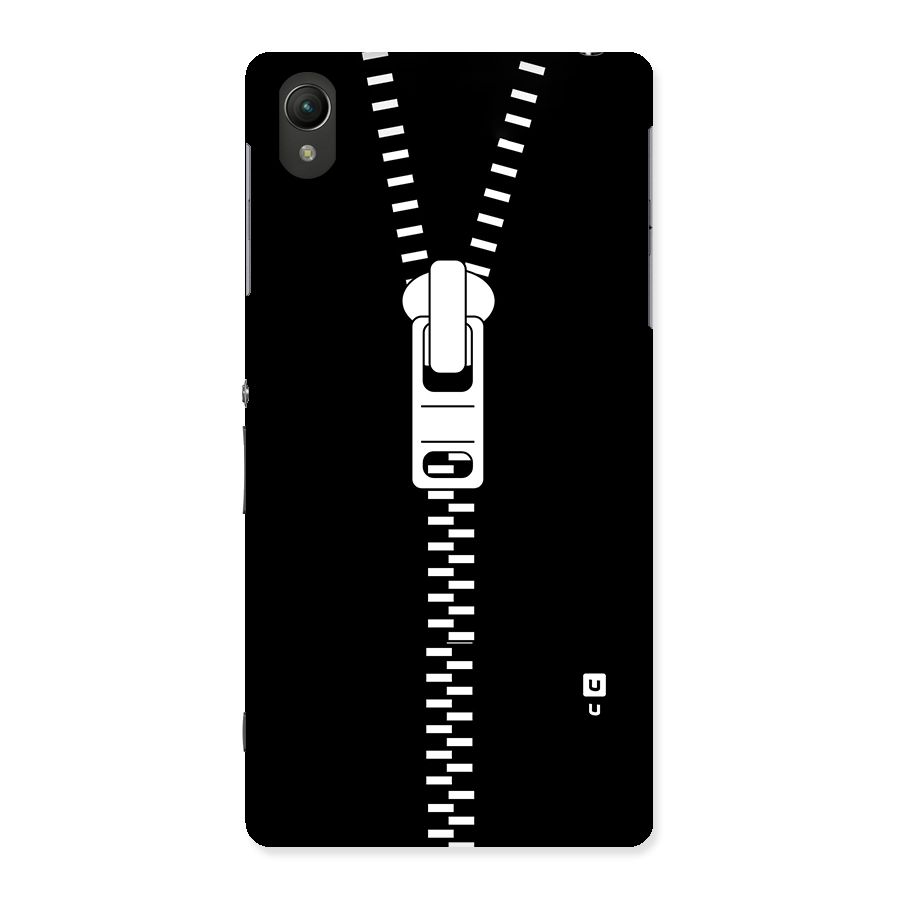Black Zipper Back Case for Sony Xperia Z2