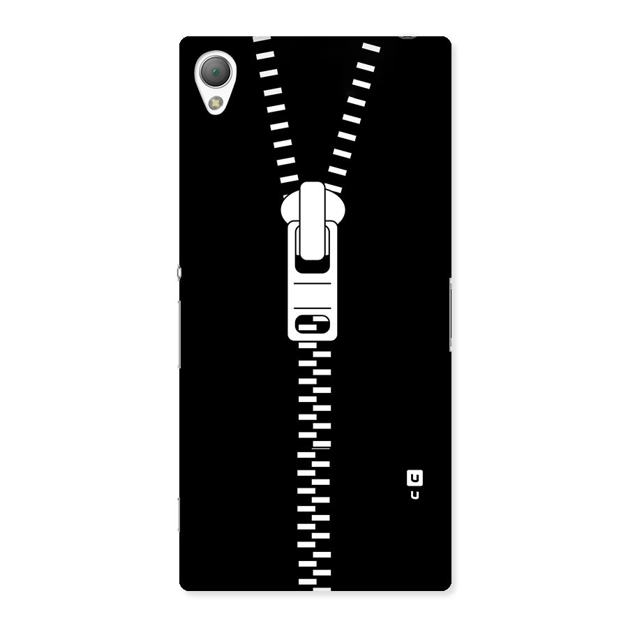 Black Zipper Back Case for Sony Xperia Z3
