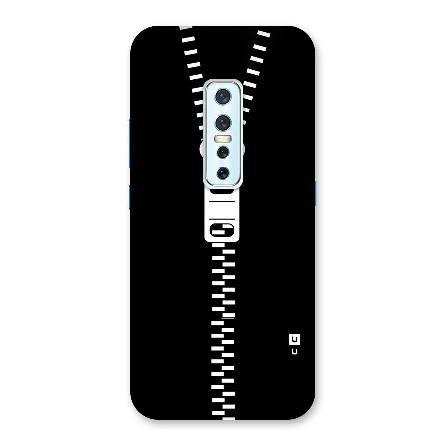 Black Zipper Back Case for Vivo V17 Pro
