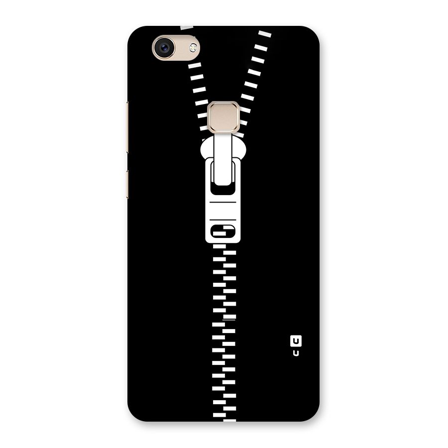 Black Zipper Back Case for Vivo V7