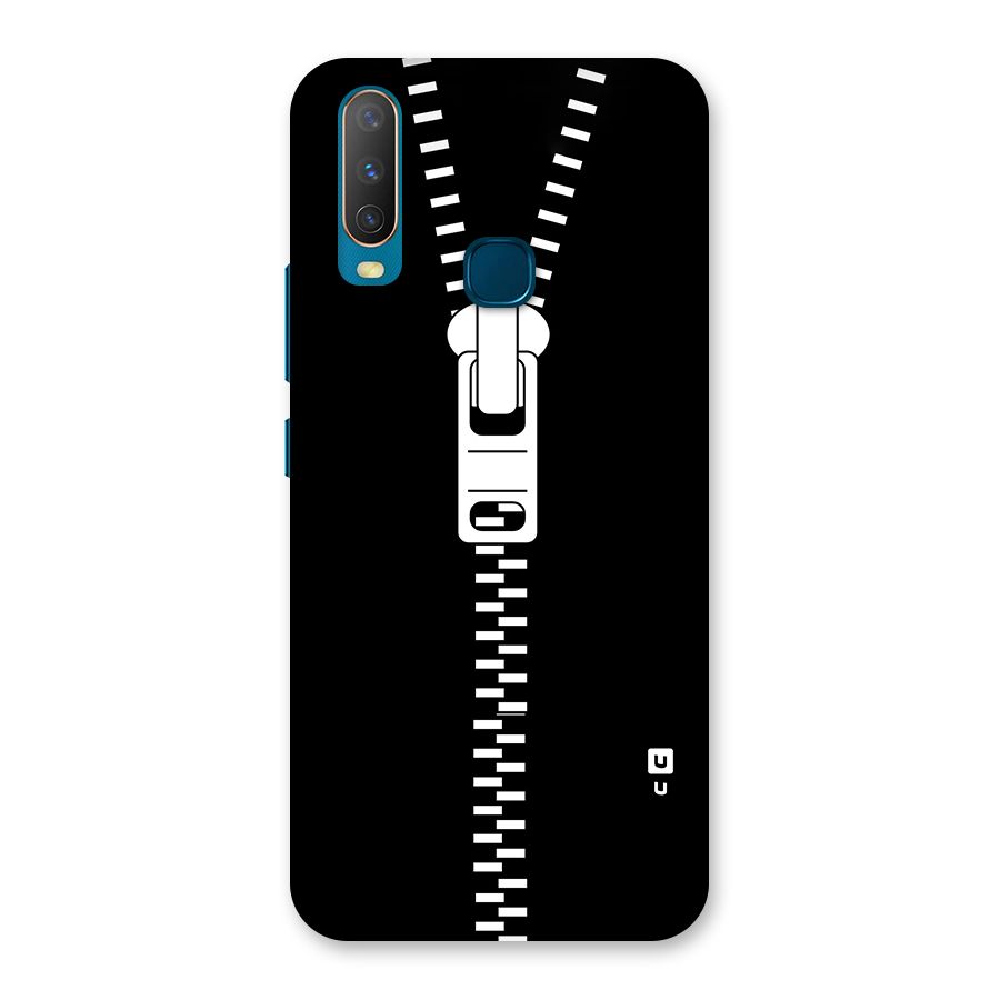 Black Zipper Back Case for Vivo Y11