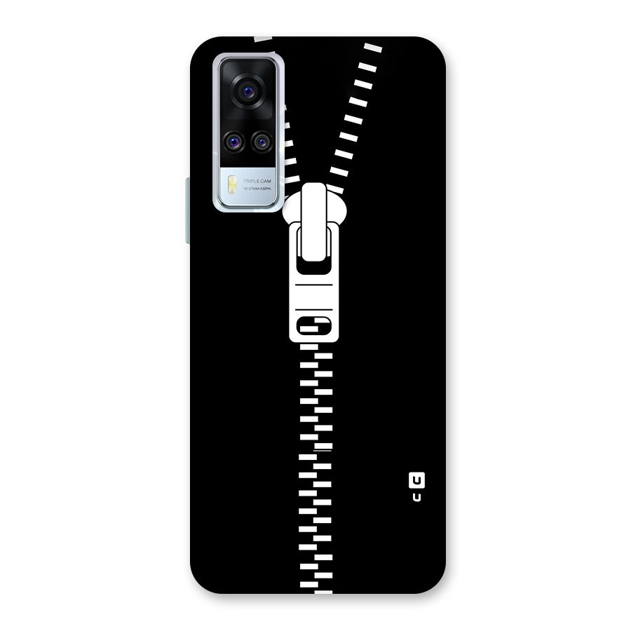 Black Zipper Back Case for Vivo Y31