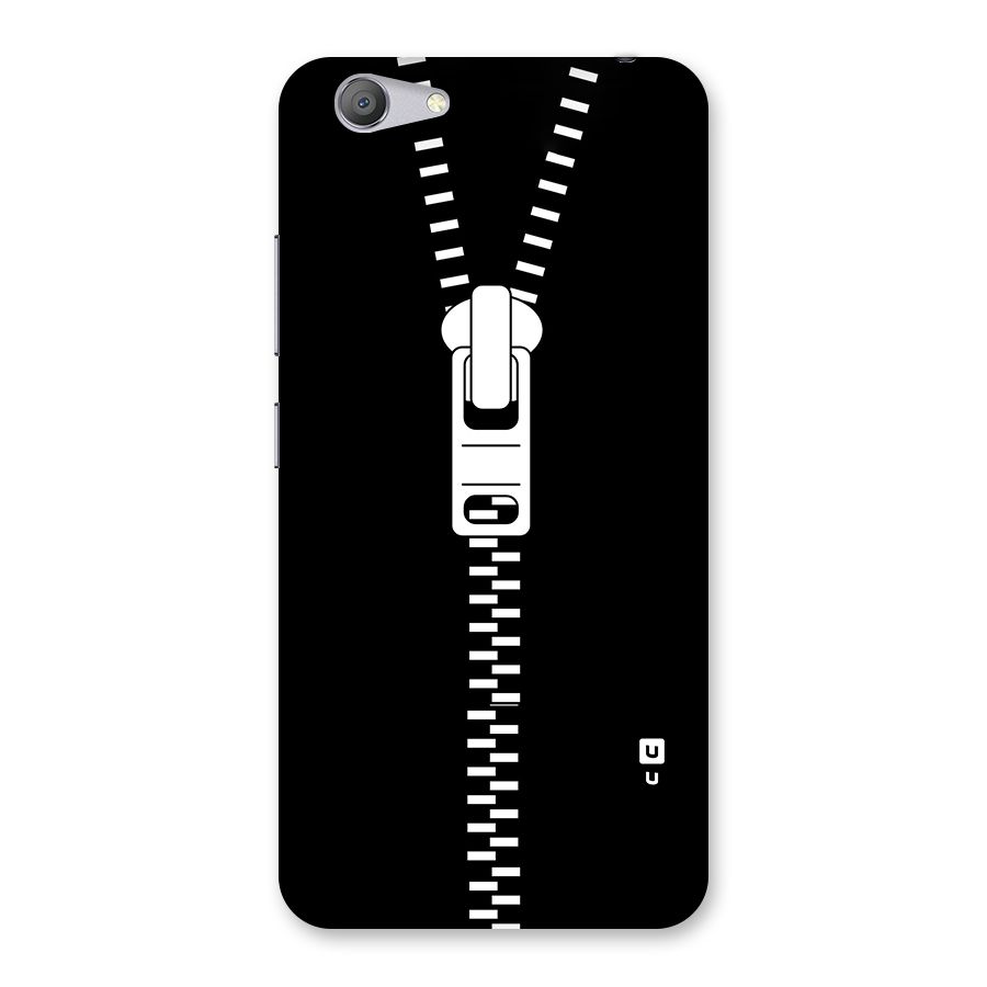 Black Zipper Back Case for Vivo Y53
