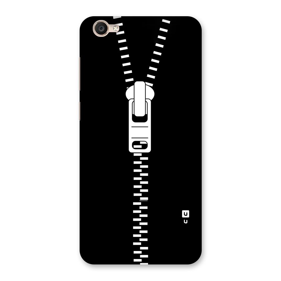 Black Zipper Back Case for Vivo Y55s