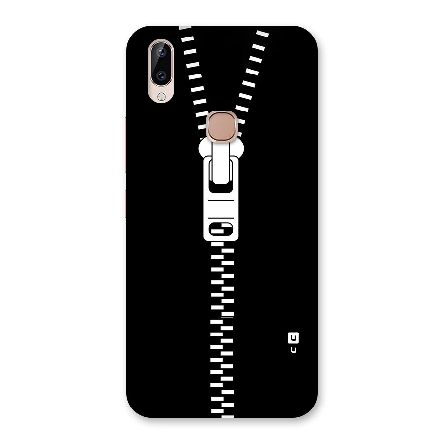 Black Zipper Back Case for Vivo Y83 Pro