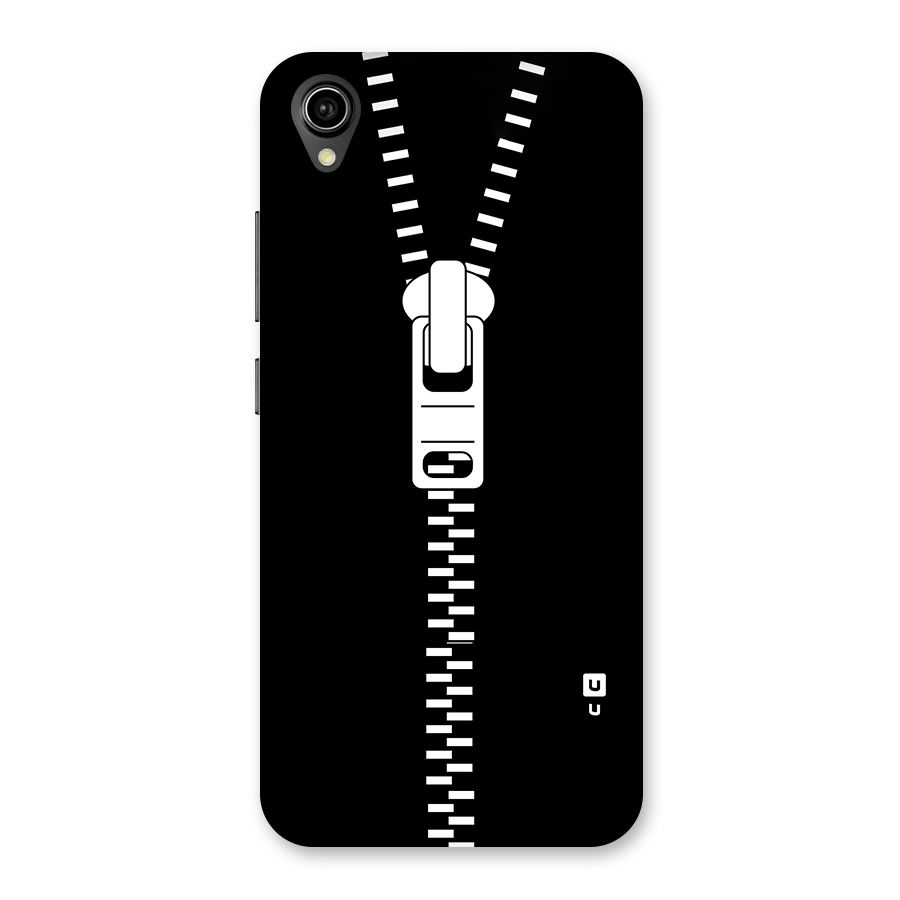 Black Zipper Back Case for Vivo Y90