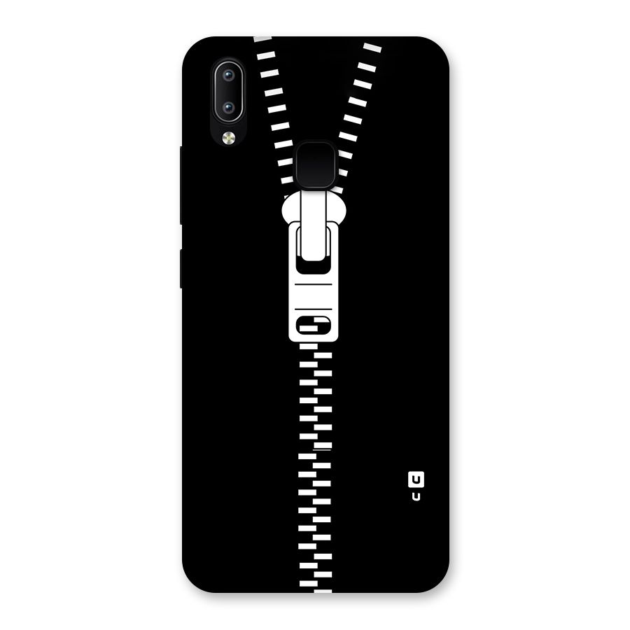 Black Zipper Back Case for Vivo Y93