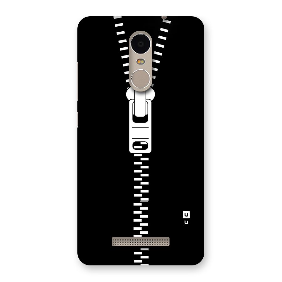 Black Zipper Back Case for Xiaomi Redmi Note 3