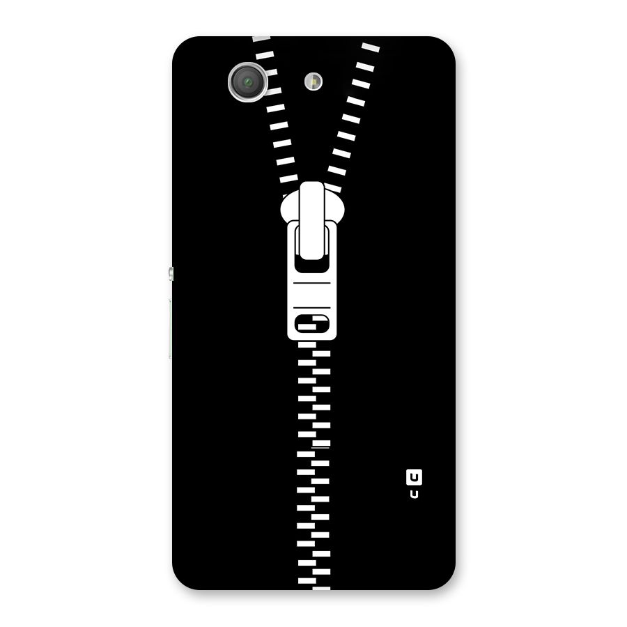 Black Zipper Back Case for Xperia Z3 Compact