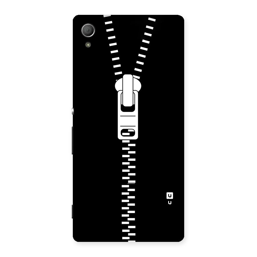 Black Zipper Back Case for Xperia Z4