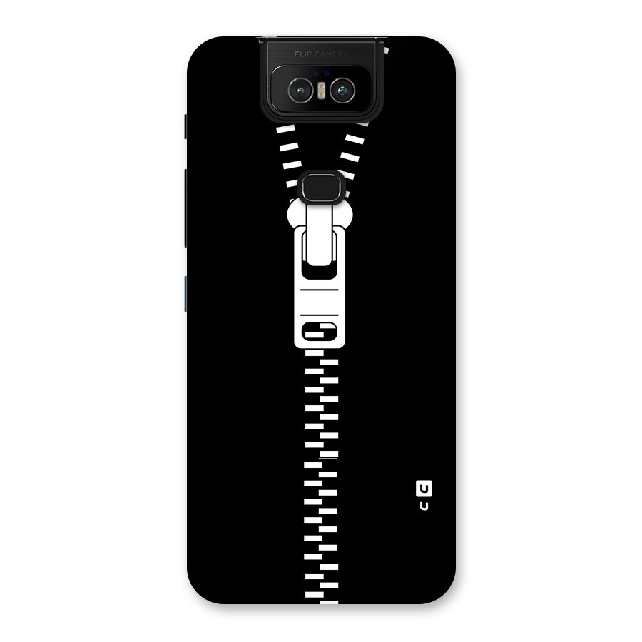 Black Zipper Back Case for Zenfone 6z