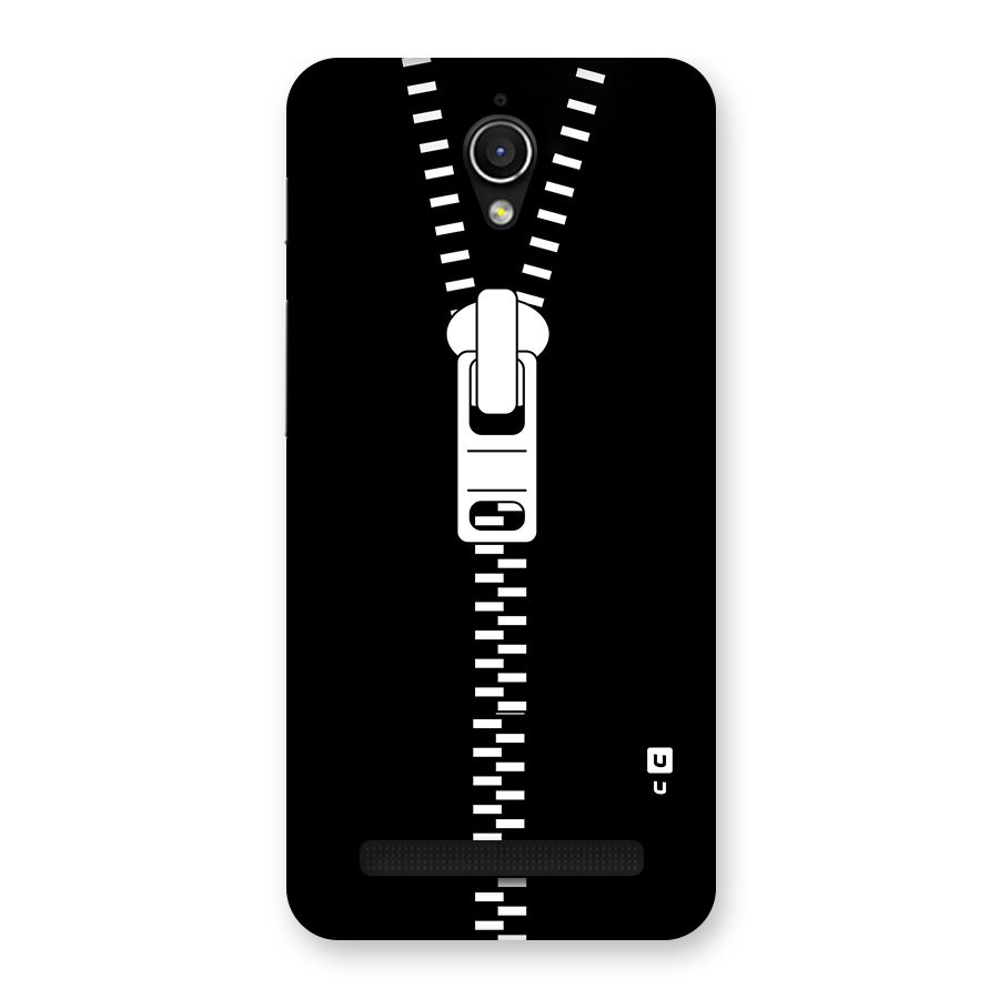 Black Zipper Back Case for Zenfone Go
