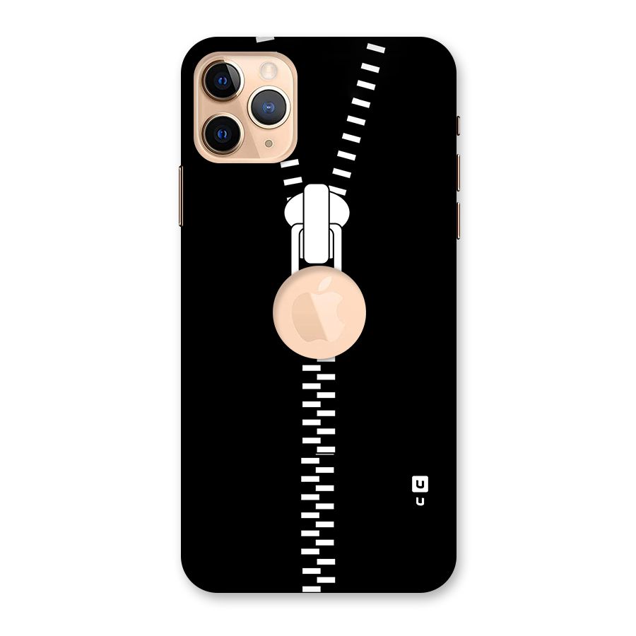 Black Zipper Back Case for iPhone 11 Pro Max Logo Cut
