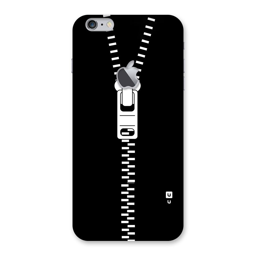 Black Zipper Back Case for iPhone 6 Plus 6S Plus Logo Cut