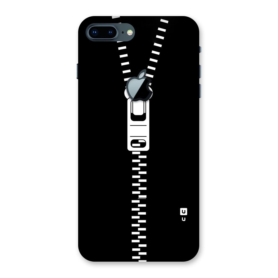 Black Zipper Back Case for iPhone 7 Plus Apple Cut