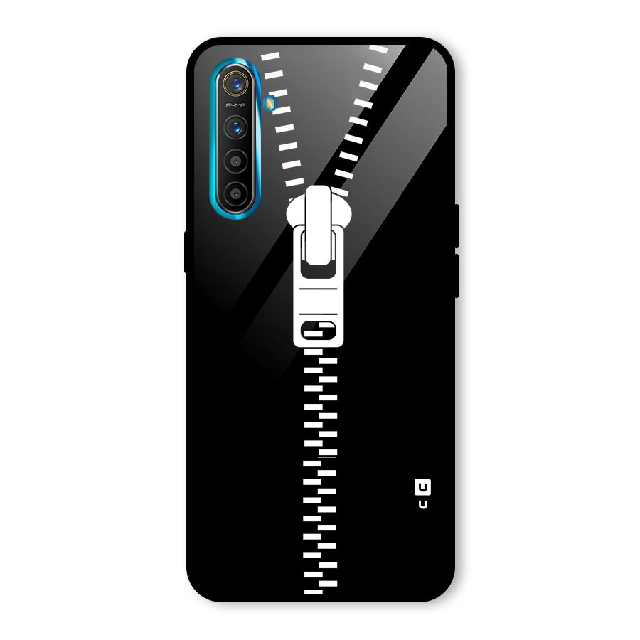 Black Zipper Glass Back Case for Realme X2