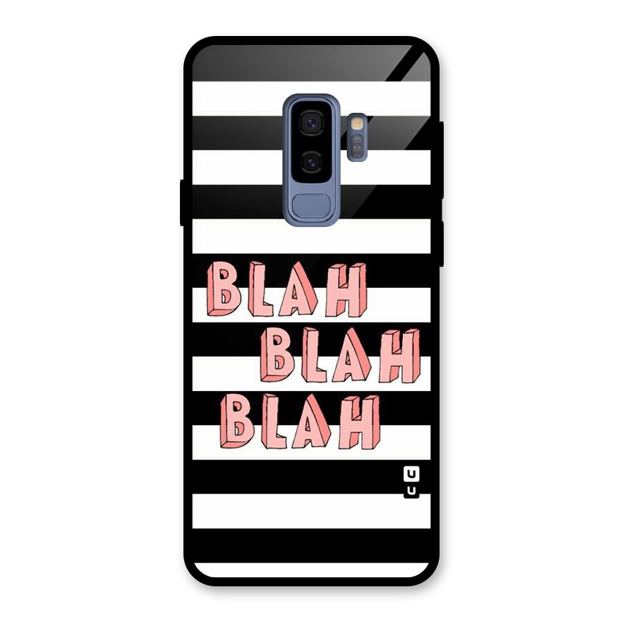 Blah Bold Stripes Glass Back Case for Galaxy S9 Plus