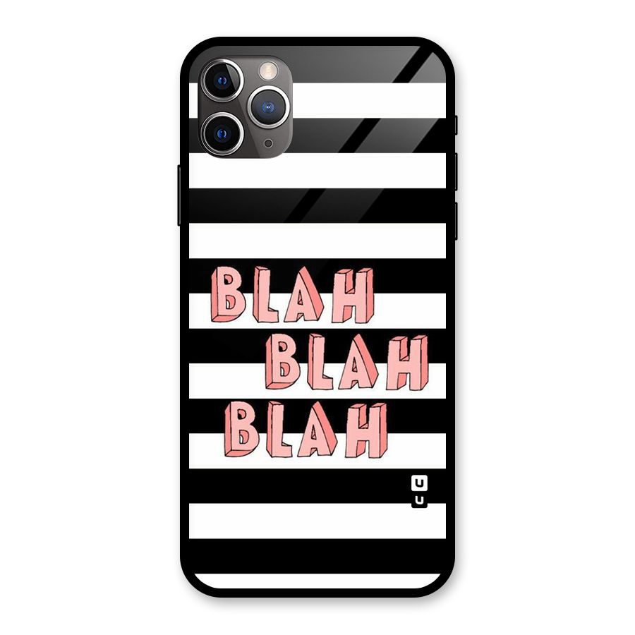 Blah Bold Stripes Glass Back Case for iPhone 11 Pro Max