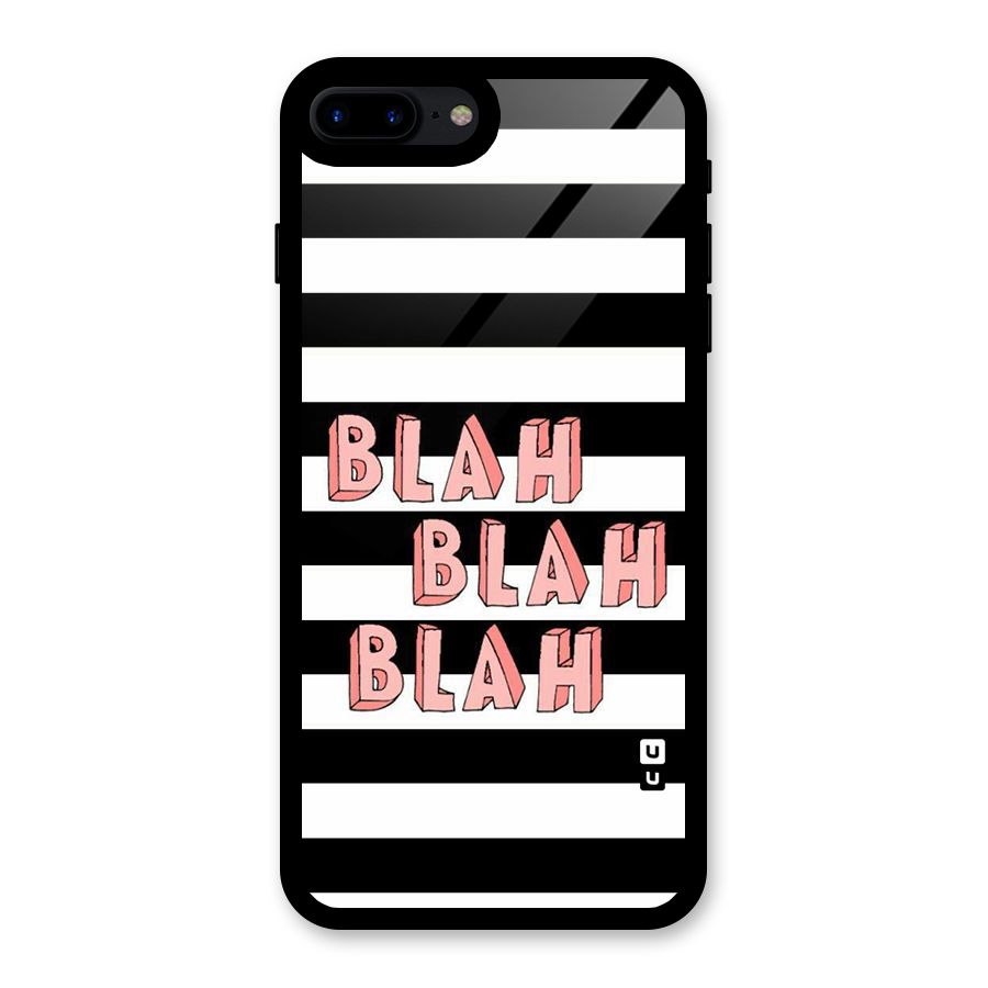 Blah Bold Stripes Glass Back Case for iPhone 8 Plus