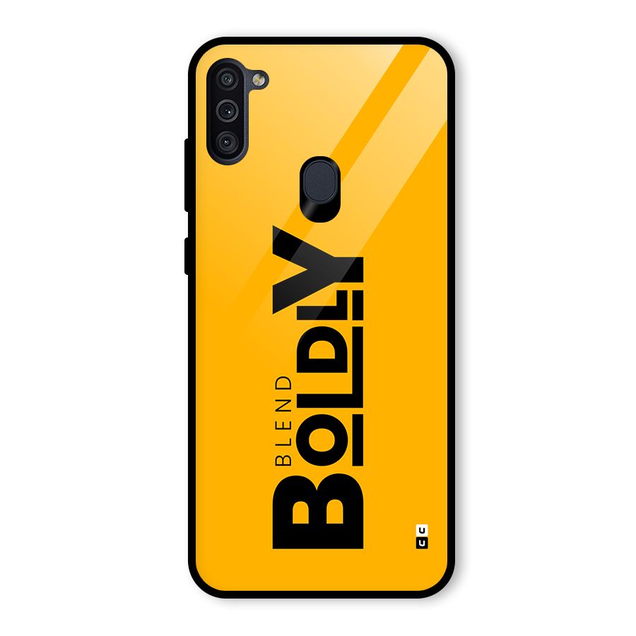 Blend Bold Glass Back Case for Galaxy M11